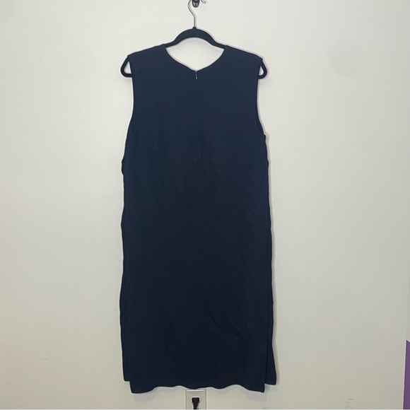 TER ET BANTINE Navy Sleeveless V Neck Viscose Steath Dress Size 46IT 10USA - Picture 8 of 16